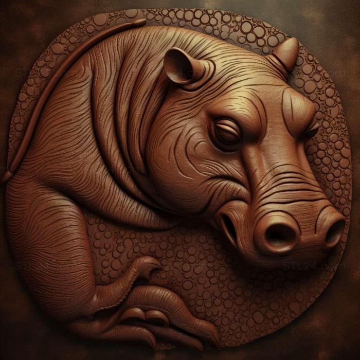 Nature and animals (st hippo 1, NATURE_197) 3D models for cnc